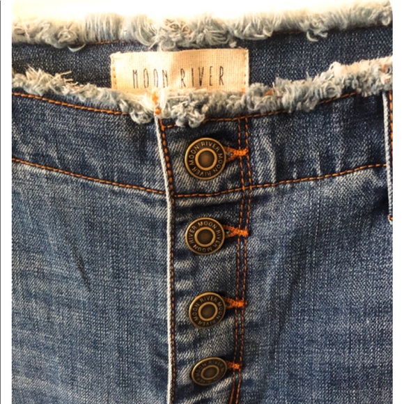 Anthropologie Denim - Anthropology - Moon River High Waisted Frayed Hem